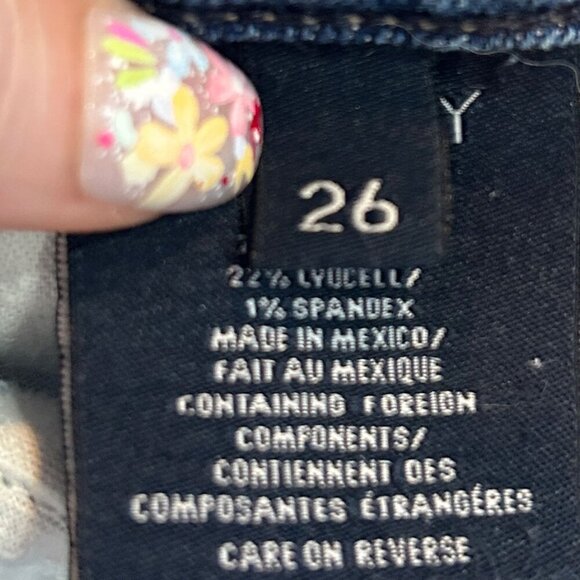 FIDELITY Jeans Breaker Boyfriend Jeans Blue Size 26 Button Fly $228 - Picture 7 of 8